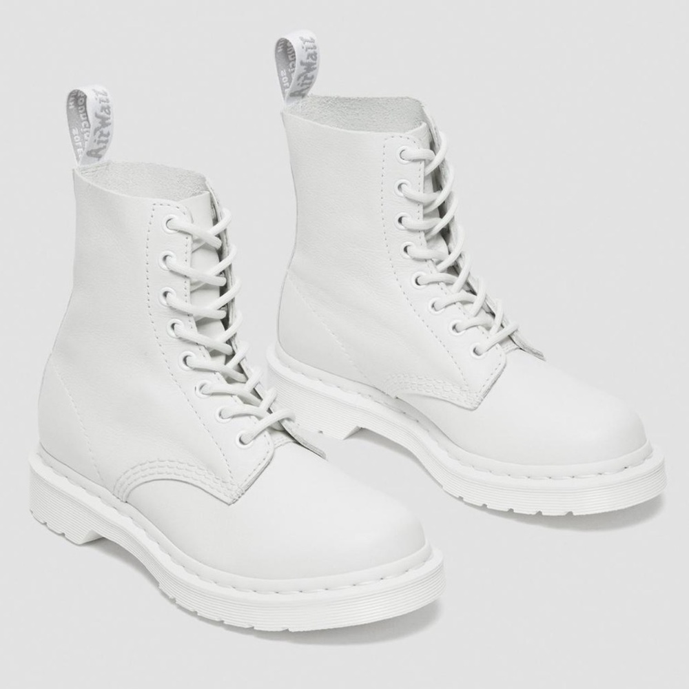 1460 PASCAL WOMEN'S MONO LACE UP BOOTS WHITE VIRGINIA